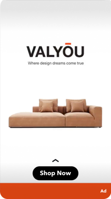 Snapchat ad for Valyou Furniture