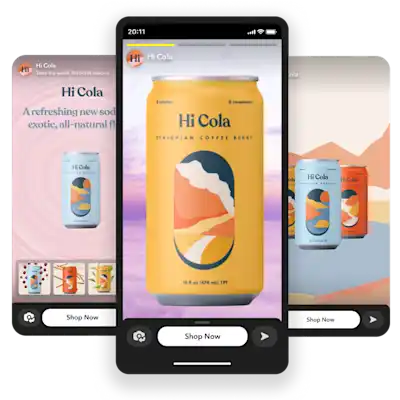 Vertical Snapchat Ads displayed on mobile screens highlighting versatile ad formats designed for performance across platforms.