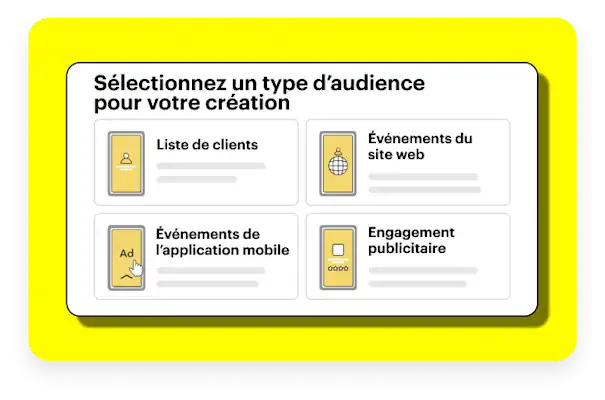 Dialog box showing which audience the user would like to choose from.