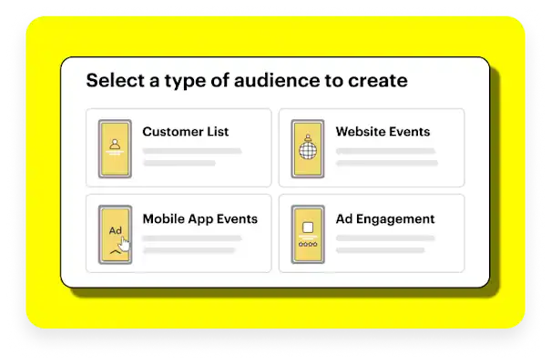 Dialog box showing which audience the user would like to choose from.