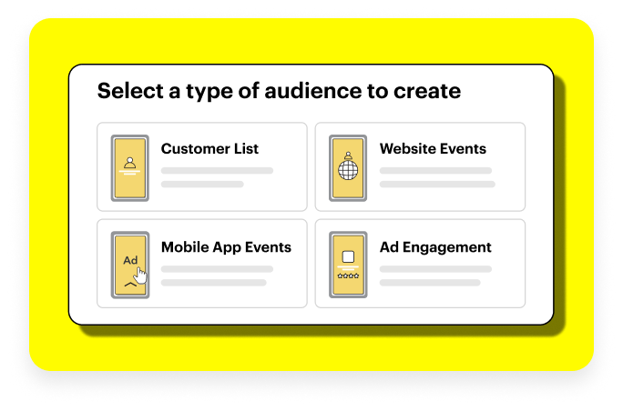 Dialog box showing which audience the user would like to choose from.