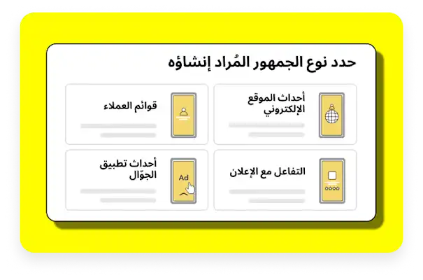 Dialog box showing which audience the user would like to choose from.