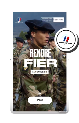 Snapchat ad for French Army.