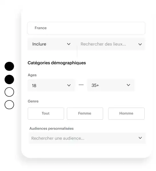 Image of showing how to choose your audience on the Snapchat tool.