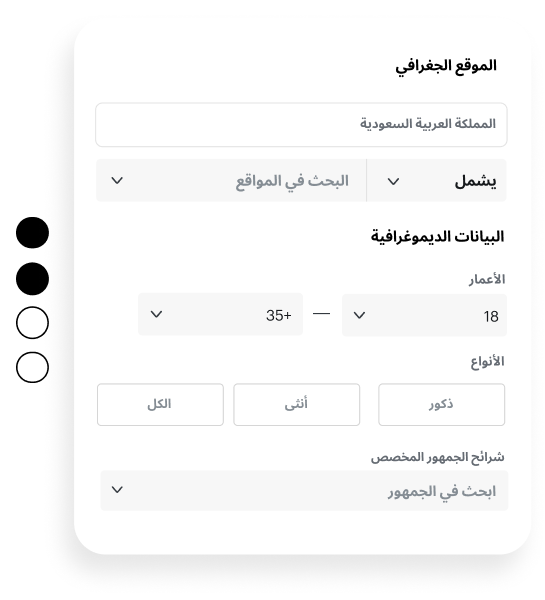 Image of showing how to choose your audience on the Snapchat tool.