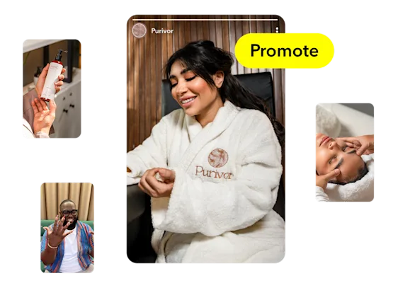 Contenu de createur promu sur Snapchat pour augmenter les vues les abonnes et les clics avec Promote.