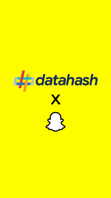 Datahash and Snapchat logos side by side