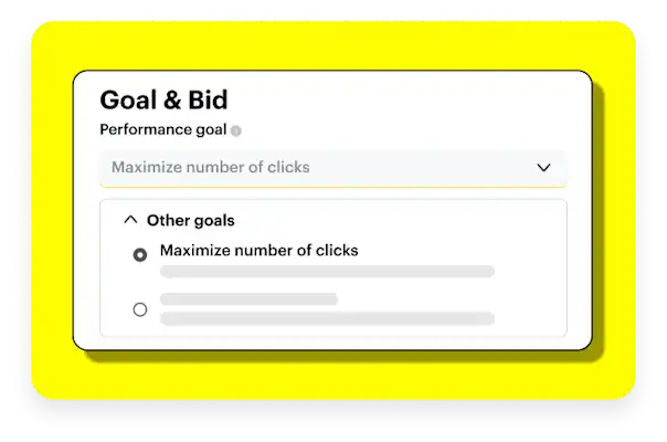 Dialog box to show you how you want to optimize your goals.