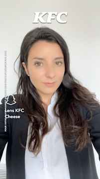 KFC Cheese AR Lens on Snapchat