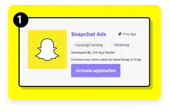 Showing the user how to install Zid App on Snapchat