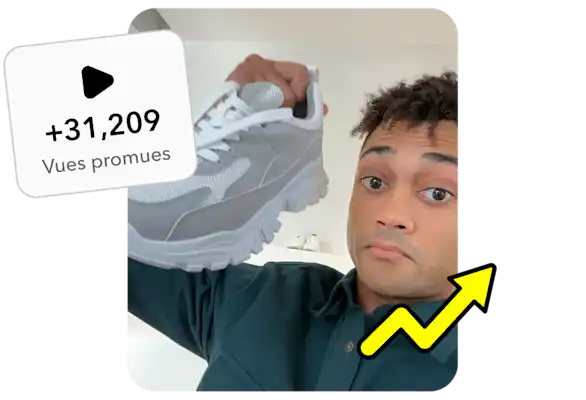 Createur partage une video produit promue sur Snapchat pour toucher une audience plus large et engagee.
