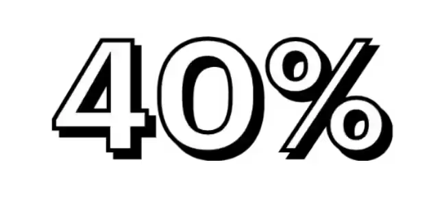40%