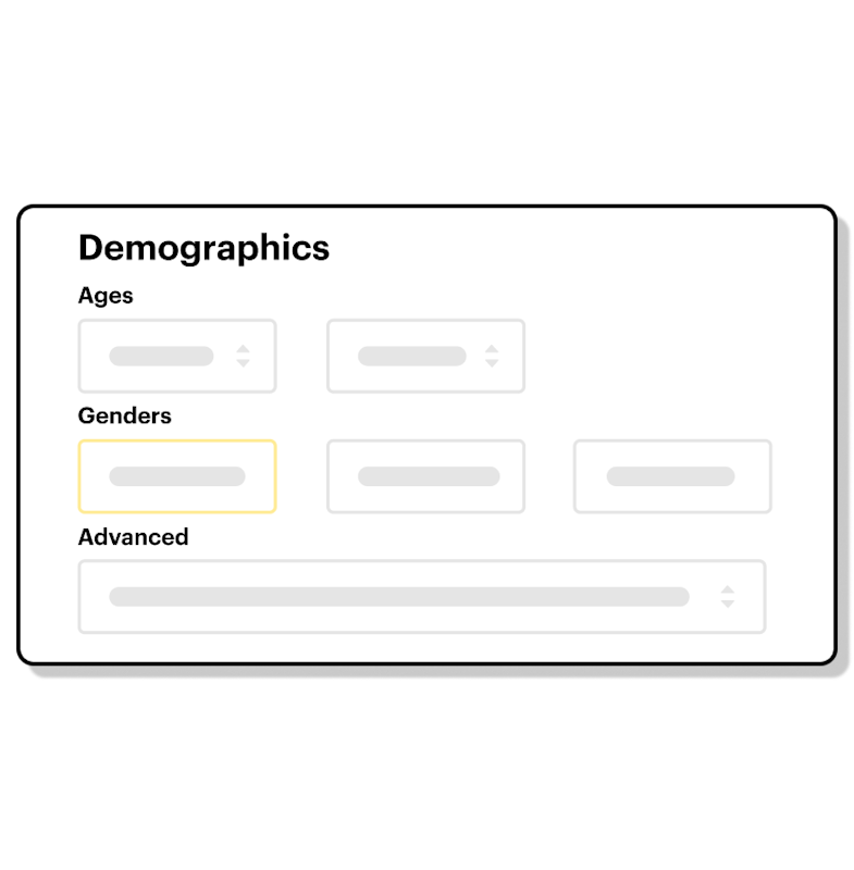 Find your audience dialog box