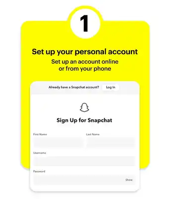 Set up your personal account, create your business account, and launch your campaign