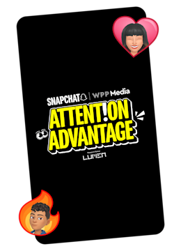Image of a mobile phone that says "Attention Advantage" 
