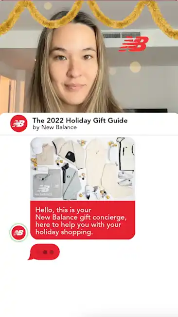 New Balance gift guide on Snapchat