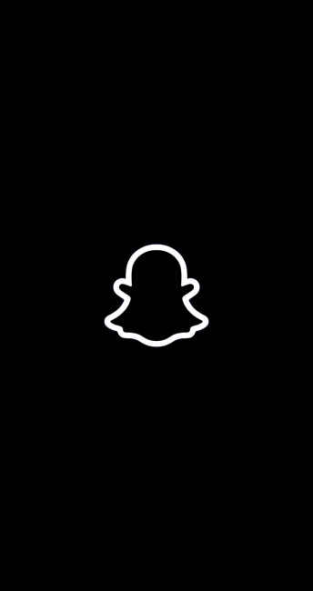 Black Snapchat Ghost Logo