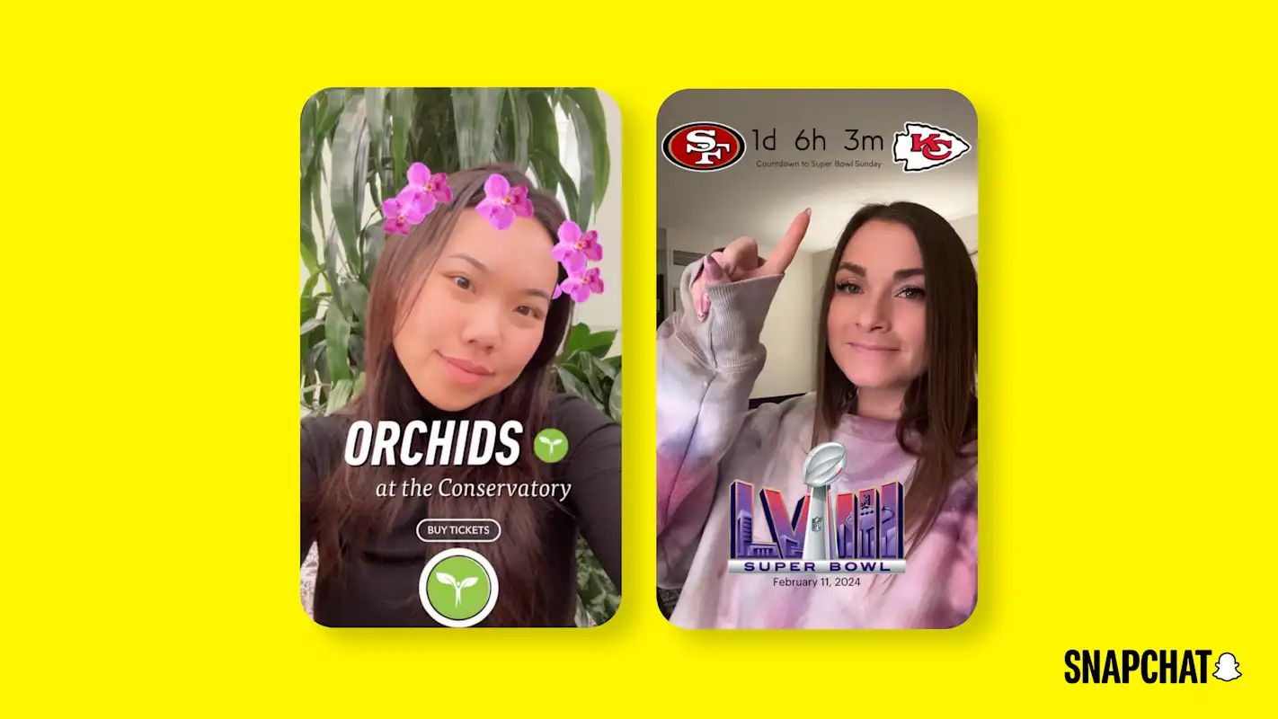 2 Sponsors using Snapchat AR Filters