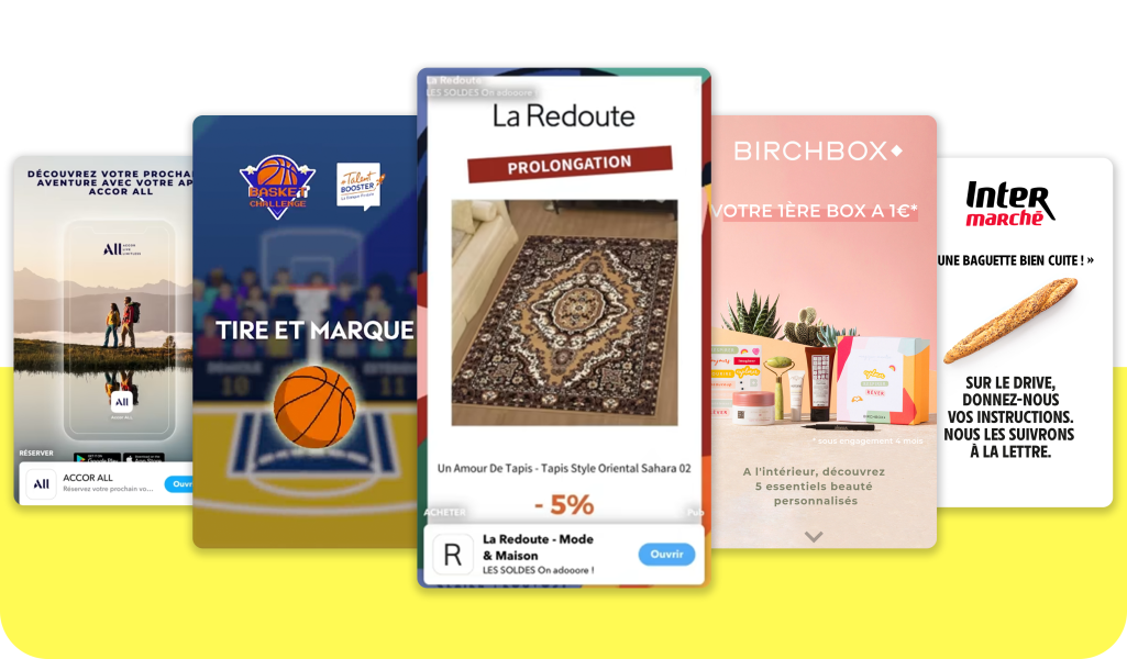 Cinq exemples de publicités sur Snapchat