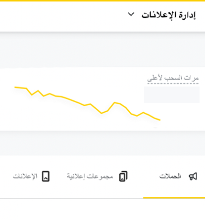 لقطة من منصة إدارة الإعلانات على سناب شات تظهر عدد الأشخاص الذين شاهدوا إعلانكم وقاموا بالسحب لأعلى