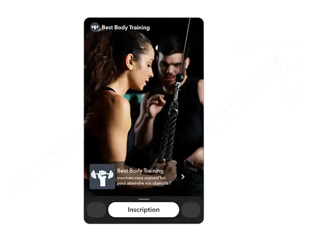 An amazing example of a Snapchat Ad by Best Body Training