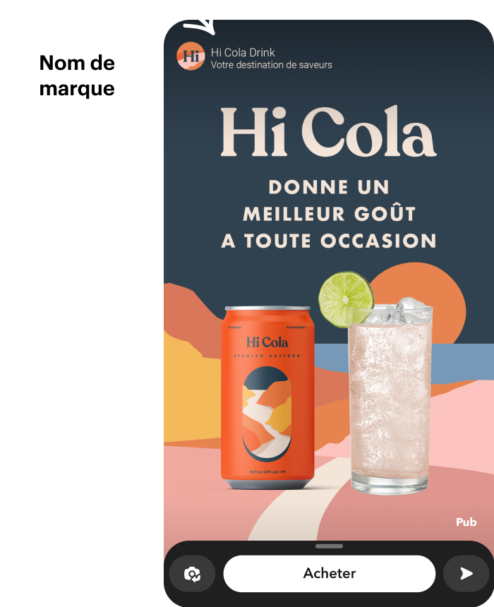 Exemple de publicité Snapchat pour savoir où placer votre nom de marque