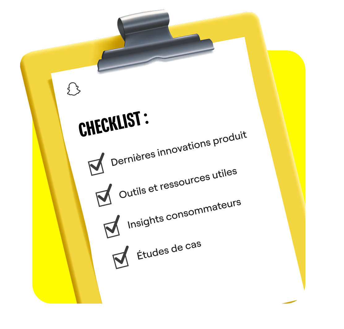 Checklist of content covered by the Snapchat for Business Newsletter