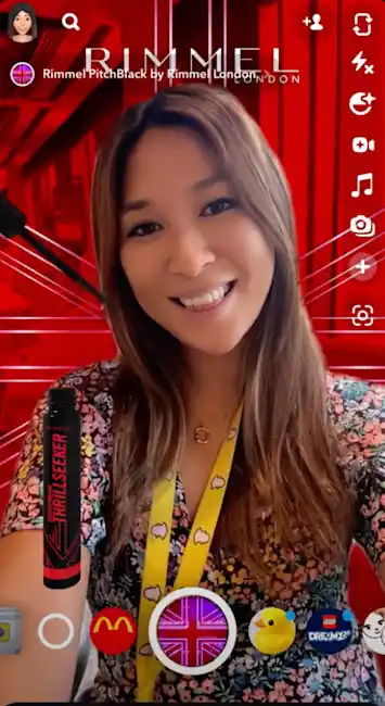 Using the Rimmel London AR experience on Snapchat