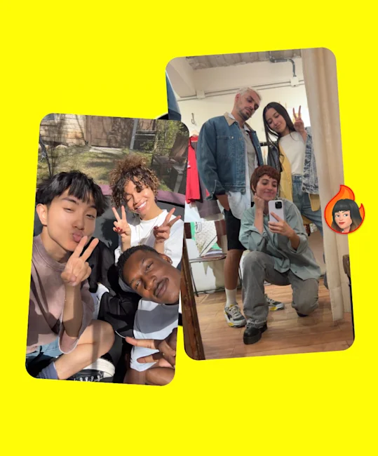 Gen Z friends pose together in casual selfies representing community identity and everyday moments shaping financial habits.