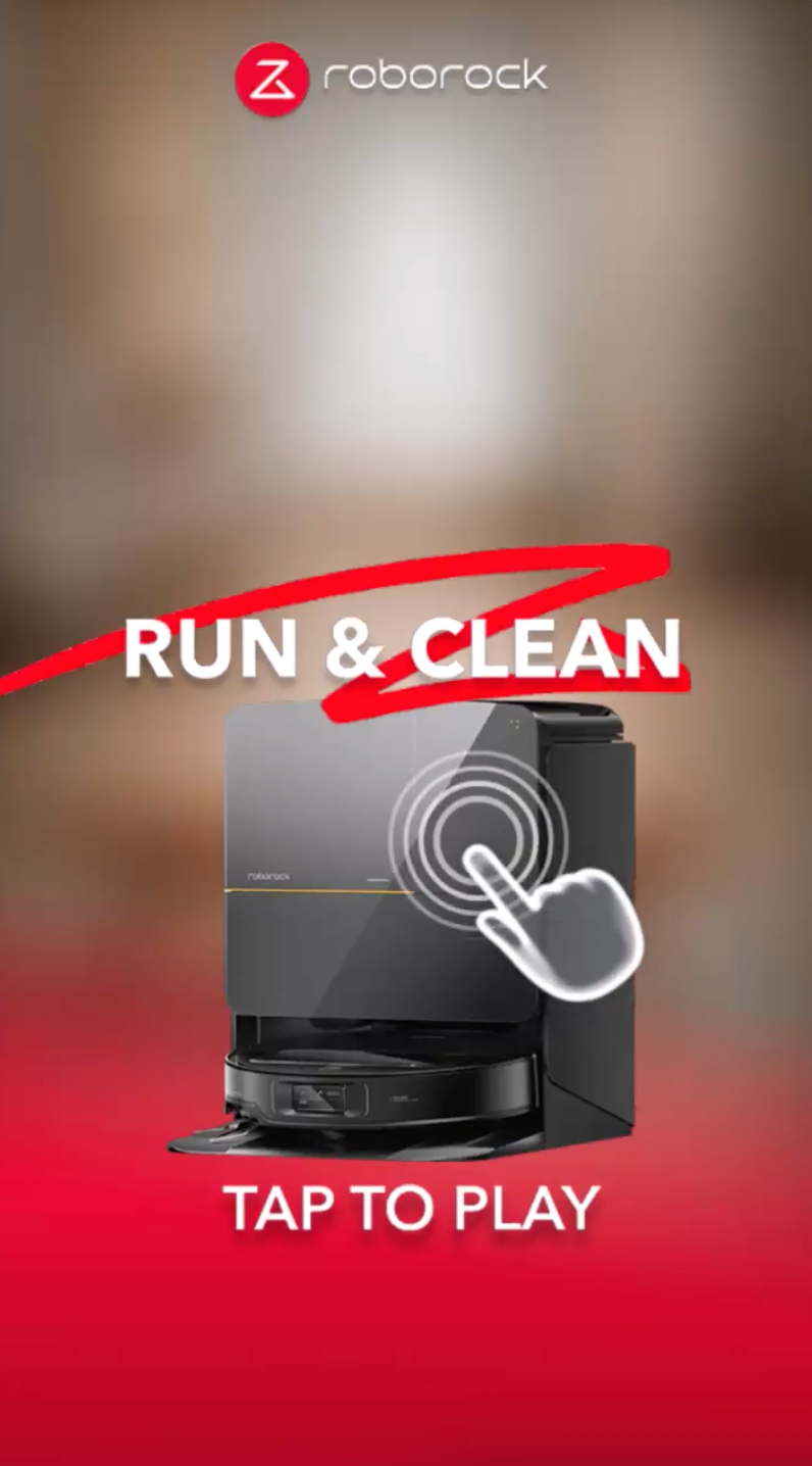 Roborock Saros Z70 Snapchat AR Lens with Run and Clean interactive feature.