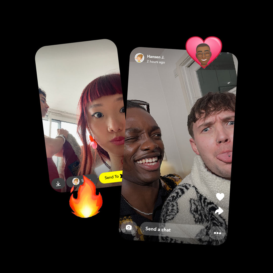 Snapchatters sending Snaps.
