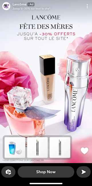 Picture that shows Lancome products