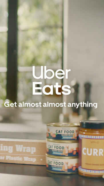 UberEats ad on Snapchat