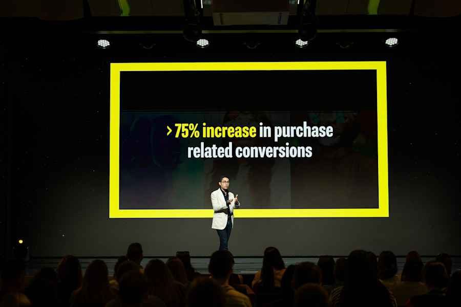 75 percent increase in purchase related conversions