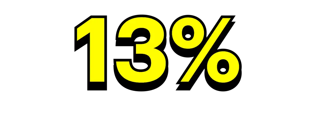 13%
