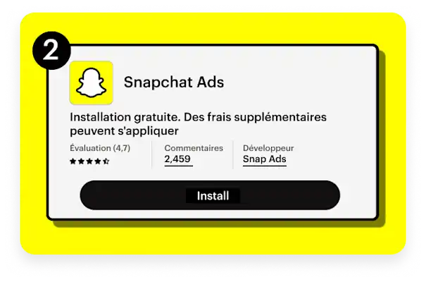 Image of what would Snapchat Ads app woud like like on a app store