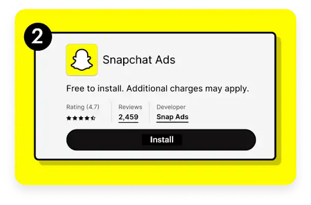 Image of what would Snapchat Ads app woud like like on a app store