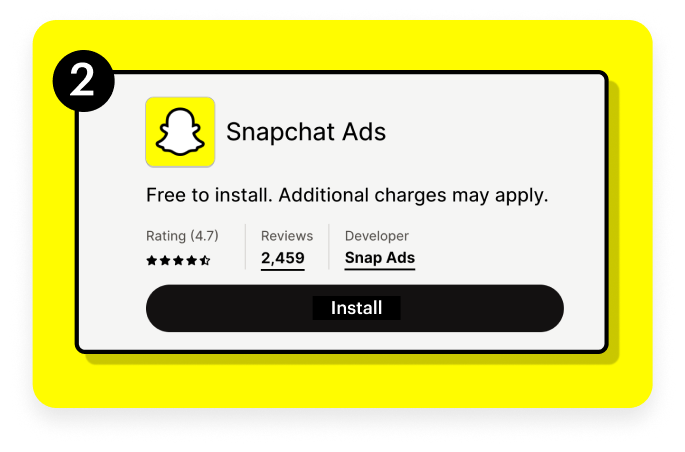 Image of what would Snapchat Ads app woud like like on a app store