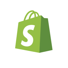 Shopify logo on a shopping bag