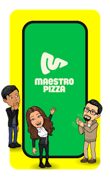 Maestro Pizza ad on Snapchat