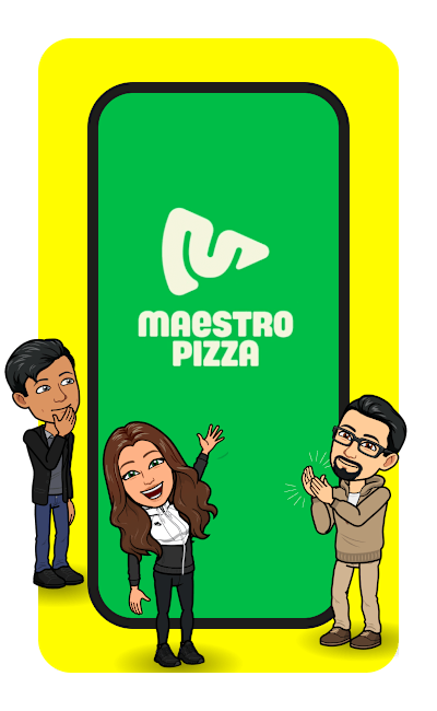 Maestro Pizza ad on Snapchat