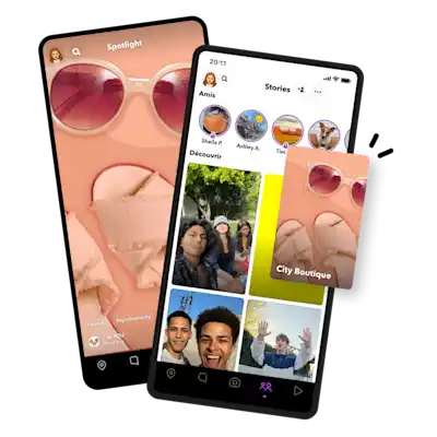 Publicites Snapchat diffusees dans Discover et Spotlight pour toucher des audiences engagees en phase de decouverte.
