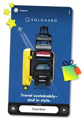 Picture of Solgaard luggage ad.