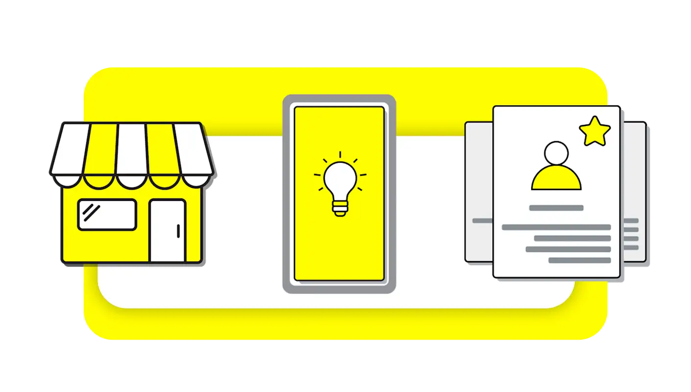 Market, Phone, Profile icons
