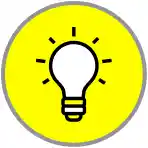 Light bulb idea icon