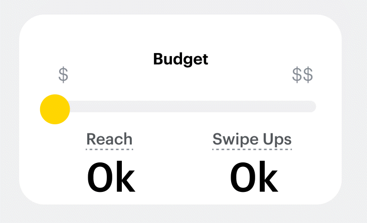 Animated video showing the budget slider