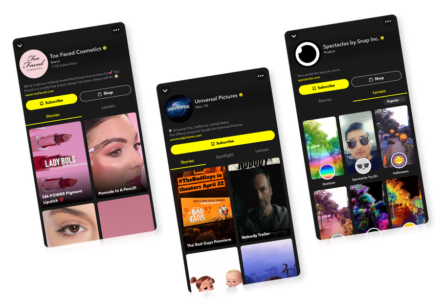 Public Profiles for Businesses Snapchat for Business