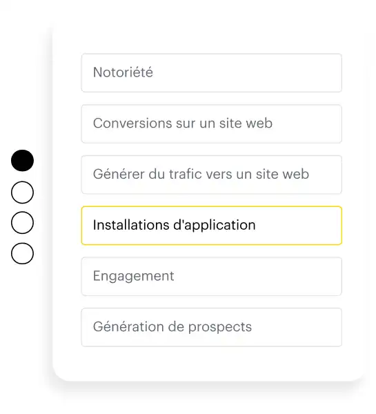 Dashboard showing what you want from your ads on Snapchat tool.