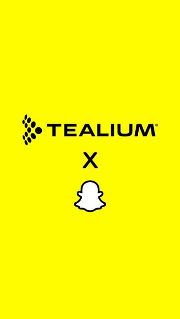 Tealium and Snapchat logos side by side