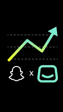 Graphique de croissance illustrant l integration de Snapchat et Salla pour augmenter les ventes et les performances ecommerce.